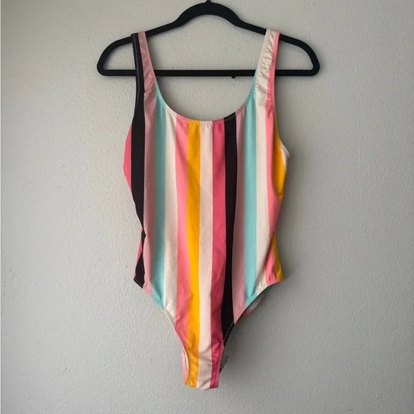 SOLID & STRIPED Colorful Striped One-Piece Swimsuit - Picture 5 of 7
